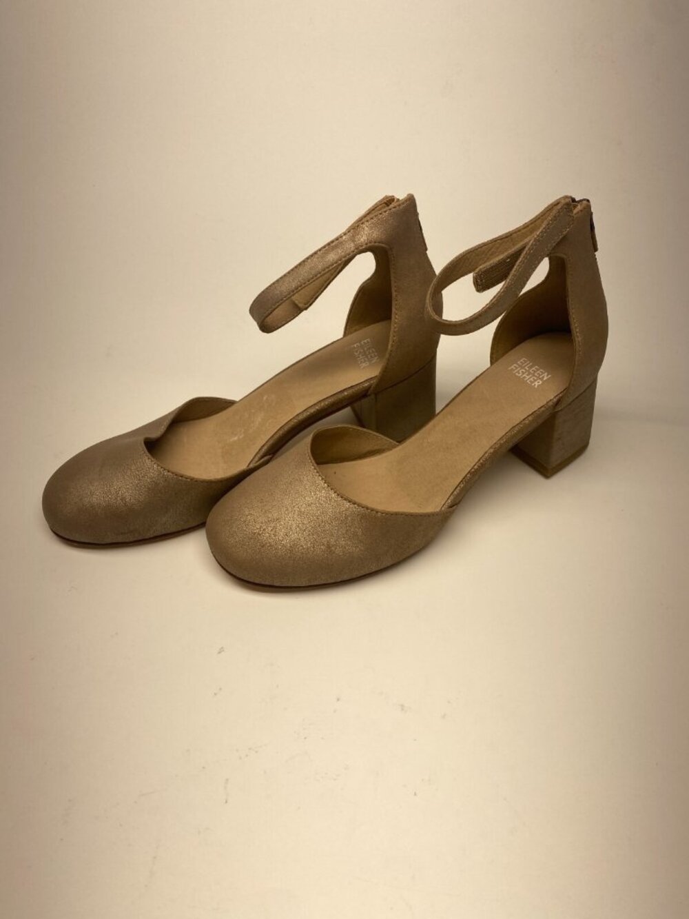 Eileen Fisher Womens Indi Metallic Ankle-Grip Pumps  Sz 9